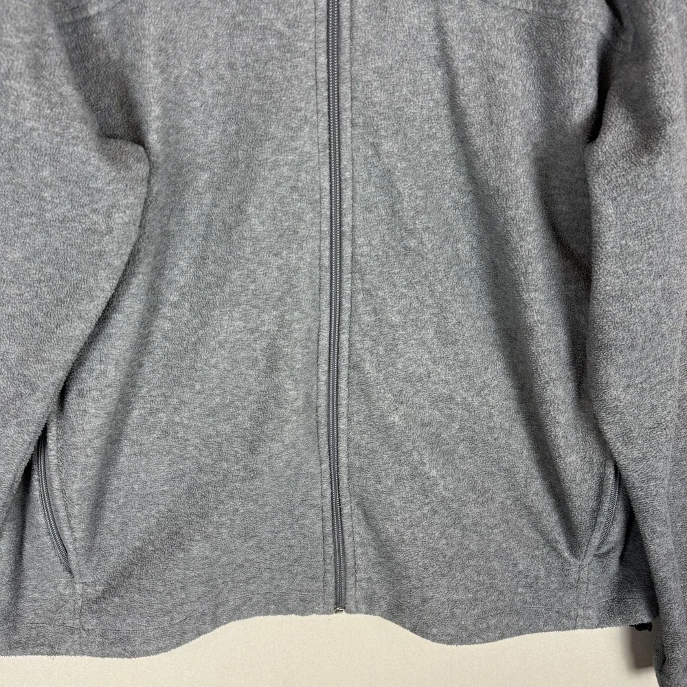 Columbia Jacket Mens XL Gray Fleece Full Zip Pockets Outdoor Hiking Casual